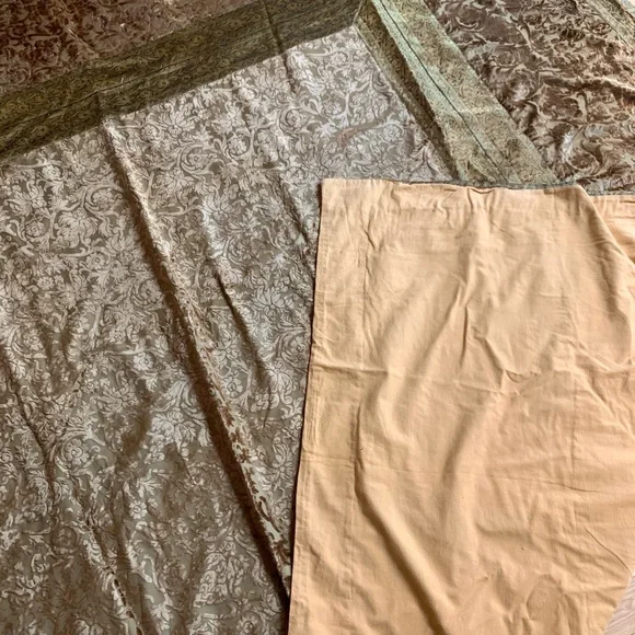 Burnout Velvet Duvet Cover Brocade Trim - Picture 8 of 11